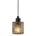 Nordlux Pendant luminaire HOLLYWOOD, height 17.7cm, shade Ø 10.8cm, pendulum 300cm, E27, amber / black
