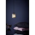 Nordlux Pendant luminaire HOLLYWOOD, height 17.7cm, shade Ø 10.8cm, pendulum 300cm, E27, smoky glass / black