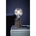 Nordlux Table lamp HOLLYWOOD, height 12.8cm, shade Ø 10.8cm, E27, smoky glass / black