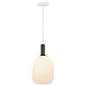 Nordlux Pendant luminaire ALTON 23, shade Ø 23cm, height 43cm, pendulum 300cm, E27, white / brass / black