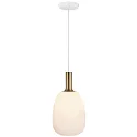 Nordlux Nordlux Pendant luminaire ALTON 23, shade Ø 23cm, height 43cm, pendulum 300cm, E27, white / brass / black