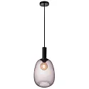 Nordlux Pendelleuchte ALTON 23, Schirm Ø 23cm / H 43cm, E27, mundgeblasenes Glas, Rauchglas / schwarz