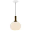 Nordlux Nordlux Pendant luminaire ALTON 25, shade Ø 25cm, height 33cm, pendulum 300cm, E27, white / brass / black