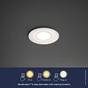 Nordlux Nordlux LED Decken-Einbauleuchte CLYDE 8, IP20, Ø 8.2cm, 3-Stufen-MOODMAKER Schaltung, weiß, 5.5W 2700K 350lm 120°