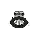 Nordlux LED Recessed Downlight FREMONT IP23 Set of 3, each Ø 8.5cm, 5.5W 2700K 345lm 36°, swiveling 12°, black