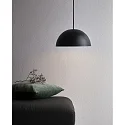 Nordlux Pendelleuchte ELLEN 30, IP20, E27 (exkl.), Ø 30cm, Pendel 200cm (kürzbar), schwarz / Metall-Schirm