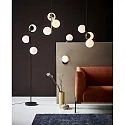 Stehleuchte LILLY, E14, IP20, Glas opalweiß, schwarz
