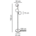 Nordlux floor lamp LILLY E14 IP20, brass 