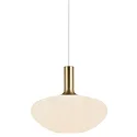 Nordlux Pendant luminaire ALTON 35, E27, canopy black, glass opal white, cable white
