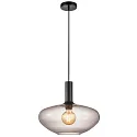 Pendant luminaire ALTON 35, E27, IP20, black/smoky