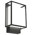 LED Außenwandleuchte NESTOR, IP44, 8W 2700K 550lm 120°, schaltbar, schwarz / Diffusor weiß