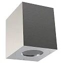 LED Outdoor Wandleuchte CANTO KUBI 2, IP44, 12W 3000K 500lm 2x75°, Edelstahl