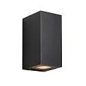 LED Outdoor Wandleuchte CANTO MAXI KUBI 2 UP/DOWN, 2x GU10, IP44, seaside schwarz