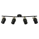 Nordlux Deckenstrahler LOTUS, 4-flammig, E14, IP20, schwarz/gold