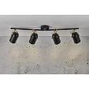 Nordlux Deckenstrahler LOTUS, 4-flammig, E14, IP20, schwarz/gold
