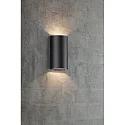 Nordlux Nordlux LED Außenleuchte ROLD LED Wandleuchte, oval, 2x 5W LED, 3000K, 750lm, IP44, schwarz