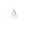 design for the people by Nordlux Pendelleuchte STRAP 27, 27cm, E27, IP20, Milchglas weiß