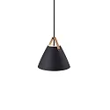 design for the people by Nordlux Pendelleuchte STRAP 27, 27cm, E27, IP20, Metall, schwarz