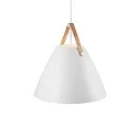 design for the people by Nordlux Pendelleuchte STRAP 48, 48cm, E27, IP20, Metall, weiß