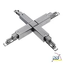 Zubehör für 3-Phasen Stromschiene GLOBALtrac® PULSE - Kreuzverbinder XTSNC 638, DALI steuerbar, Grau