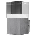 LED Außenwandleuchte ENDURA STYLE CRYSTAL WALL, IP44, indirekt, 4.5W 3000K 400lm, Edelstahloptik / PMMA matt-klar