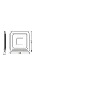 Ledvance LED Deckenleuchte SMART+ WIFI ORBIS SADDIE, Up/Down (getrennt regelbar), 50 x 50cm, 32W RGB + 3000-6500K 2850lm 110°