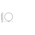 LED Deckenleuchte SMART+ WIFI ORBIS BACKLIGHT, Ø 35cm, 28W 3000-6500K 1400lm 110°, schwarz
