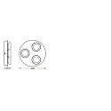 Ledvance LED Bad-Wandleuchte SMART+ WIFI ORBIS WALL ROUND, IP44, Rondell, 30cm, 18W 3000-6500K 1100lm 110°, silber