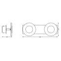 Ledvance LED Bad-Wandleuchte SMART+ WIFI ORBIS WALL WAVE, IP44, 32cm, 2-flammig, 15W 3000-6500K 800lm 110°, weiß