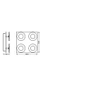 Ledvance LED Bad-Wandleuchte SMART+ WIFI ORBIS WALL WAVE, IP44, 30 x 30cm, 4-flammig, 26W 3000-6500K 1500lm 110°, weiß