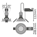 Ledvance Einbauleuchte KIT LED GU10 8.3W CRI90 4000K DIM