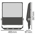 Ledvance FLOODLIGHT PERFORMANCE DALI SYM R30 290W 3000K BK