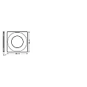 Ledvance Austauschring SPOT COMBO DIMMABLE RING FIX SQUARE, Aluminium, weiß