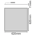 Ledvance LED Einbau-Panel BIOLUX HCL PL 625 S DALI TW CSW, 62 x 62cm, 40W 2700-6500K 4600lm 90°, CRi >90, UGR >19