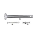 Zubehör für Seilsysteme 12V WIRE SYSTEM L&E - Umlenker/Abhängung, 1 Paar, 165mm, Chrom  matt