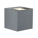 LED Außenwandleuchte CYBO, IP65, eckig, 8x8cm, 2x 3W 2700K, Winkel verstellbar von 40-120°, grau