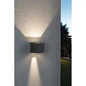 Paulmann Paulmann Wall luminaire LED Cybo square, 2x3W, 8x8cm, gray
