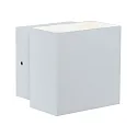 LED Außenwandleuchte CYBO, IP65, eckig, 10x10cm, 2x 3,5W 2700K 85°, drehbar, weiß