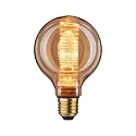 Dekorative LED Globelampe G95 INNER GLOW RING, E27, 4W 1800K 200lm, Goldglas