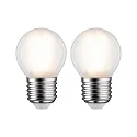 2er-Set LED Filament Tropfenform P45, 230V, E27, 5W 2700K 470lm, matt