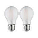 Paulmann 2er-Set LED Filament Standardform A60, 230V, E27, 7W 2700K 806lm, matt