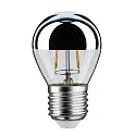 Paulmann LED Filament Kopfspiegel-Tropfen SILBER, 230V, E27, 2.6W 2700K 220lm, klar