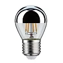 Paulmann LED Filament Kopfspiegel-Tropfen SILBER, 230V, E27, 4.8W 2700K 360lm, dimmbar, klar