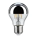 Paulmann LED Filament Kopfspiegel-Birne A60 NonDim, 230V, E27, 4.8W 2700K 580lm, Silber