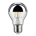 Paulmann LED Filament Kopfspiegel-Birne A60 NonDim, 230V, E27, 6.5W 2700K 600lm, Silber