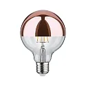 Paulmann LED Deko-Filament G95 Kopfspiegel KUPFER, Ø 9.5cm, 230V, E27, 6.5W 2700K 600lm, schaltbar