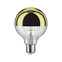 Paulmann LED Deko-Filament G95 Kopfspiegel GOLD, Ø 9.5cm, 230V, E27, 6.5W 2700K 600lm, dimmbar