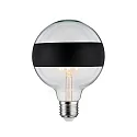 LED Deko-Globe G125 Ringspiegel MATTSCHWARZ, 230V, E27, 6.5W 2700K 640lm, dimmbar, klar
