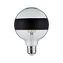 Paulmann LED Deko-Globe G125 Ringspiegel MATTSCHWARZ, 230V, E27, 6.5W 2700K 640lm, dimmbar, klar