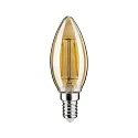 Paulmann LED Filament Kerze, 230V, E14, 4.7W 2500K 430lm, Goldglas klar, nicht dimmbar